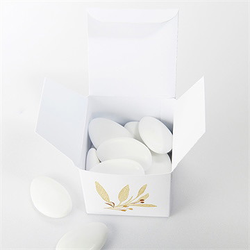 Boîte de dragées mariage nature et lumière - Intérieur de la boîte