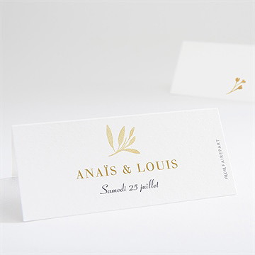 Marque-place mariage nature et lumière