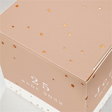Boîte de dragées baptême le souffle - Détail de la boîte