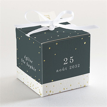 Boîte de dragées baptême ichthus - Dos de la boîte