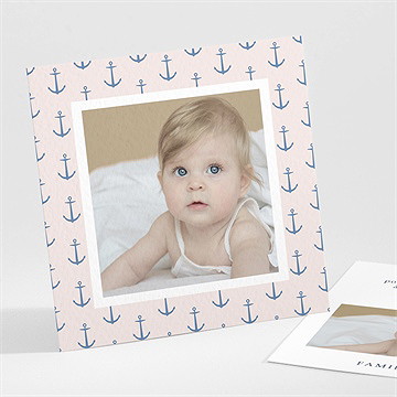 Remerciement naissance motifs marins