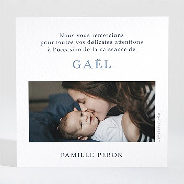 Remerciement naissance ancres et motifs - Dos de la carte