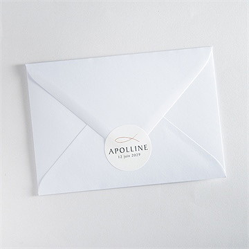 Sticker baptême jolie sagesse - Mise en situation