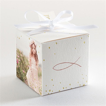 Boîte de dragées communion jolies grâces - Dos de la boîte