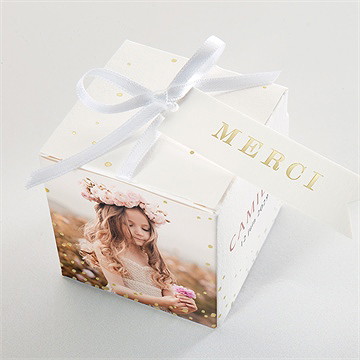 Boîte de dragées communion jolies grâces - Dessus de la boîte