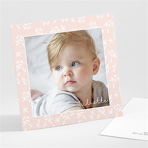 Faire-part naissance simple cadre et photo