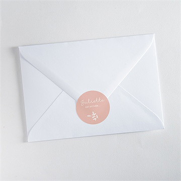 Sticker naissance simple cadre et photo - Mise en situation