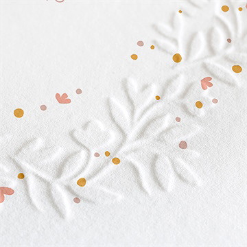 Faire-part de baptême subtil tressage - Détail du faire-part