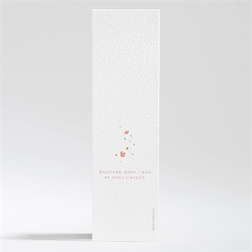 Signet baptême subtil tressage - Dos du signet