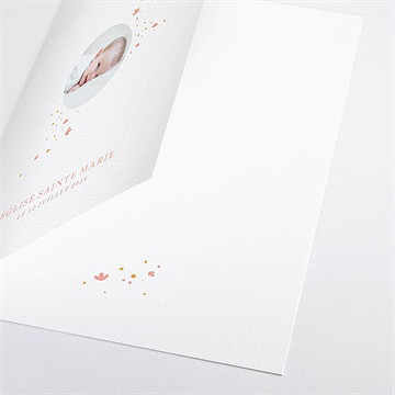 Livret de messe baptême subtil tressage - Détail du livret