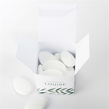 Boîte de dragées communion touche champêtre - Intérieur de la boîte