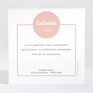 Remerciement naissance sous toutes les coutures