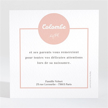 Remerciement naissance sous toutes les coutures