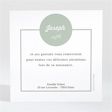 Remerciement naissance multi photos