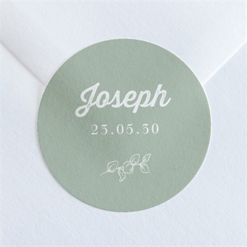 Sticker naissance multi photos carré