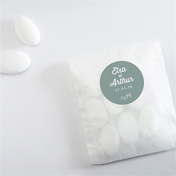 Sticker naissance joyeuse mosaïque - Mise en situation