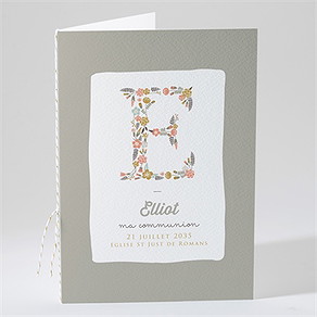 Livret de messe communion signature florale