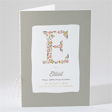 Livret de messe communion signature florale