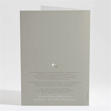 Livret de messe communion signature florale - Dos du livret