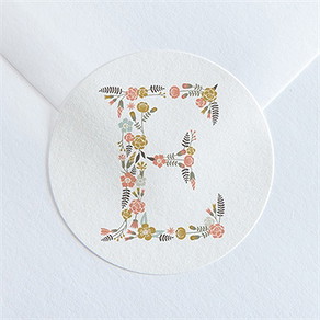Sticker communion signature florale