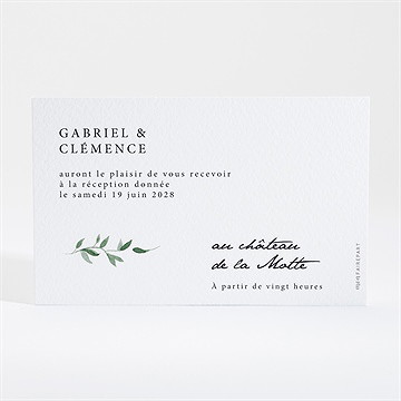 Carton d'invitation mariage so chic - Dos du carton