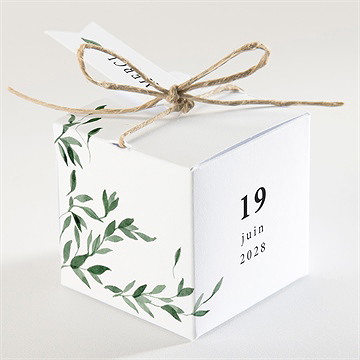 Boîte de dragées mariage so chic - Dos de la boîte