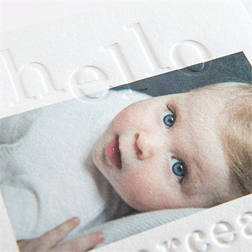 Faire-part naissance tendre hello - Détail du faire-part