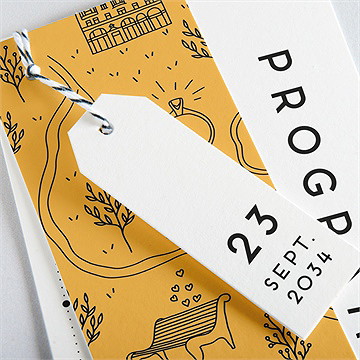 Faire-part mariage bohême chic - Détail du faire-part