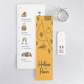 Faire-part mariage bohême chic - Vue d'ensemble