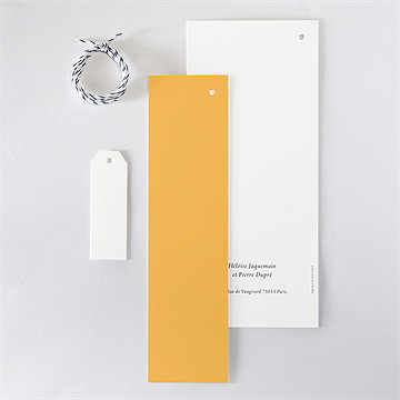 Faire-part mariage bohême chic - Dos du faire-part