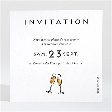 Carton d'invitation mariage bohême chic - Dos du carton