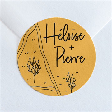 Sticker mariage bohême chic