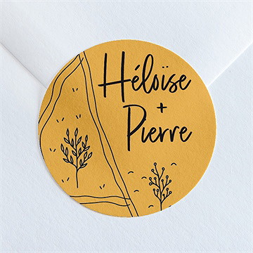 Sticker mariage bohême chic
