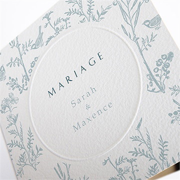 Faire-part mariage jouy exclusif - Détail du faire-part