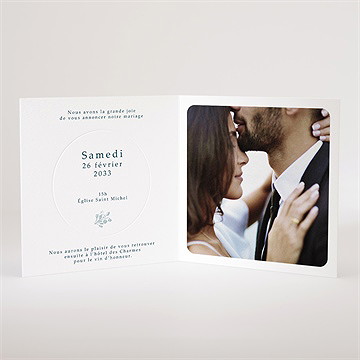 Faire-part mariage jouy exclusif - Intérieur du faire-part