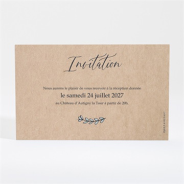 Carton d'invitation mariage tellement nous - Dos du carton