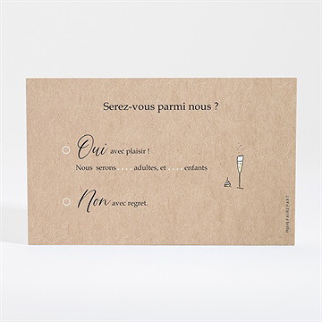 Carton réponse mariage tellement nous - Dos du carton