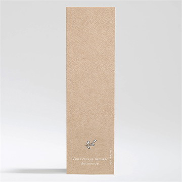 Signet baptême petit programme - Dos du signet