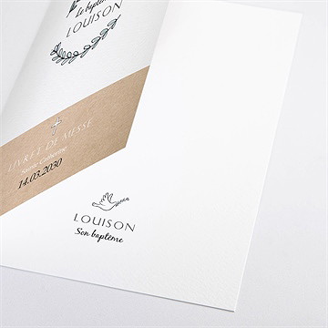 Livret de messe baptême petit programme - Détail du livret