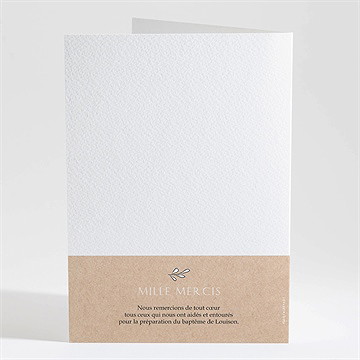 Livret de messe baptême petit programme - Dos du livret