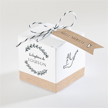 Boîte de dragées baptême petit programme