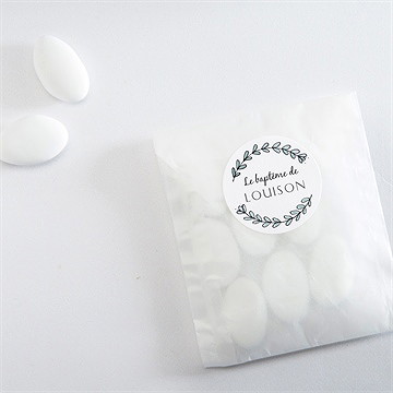 Sticker baptême petit programme - Mise en situation