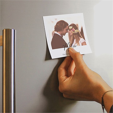 Remerciement mariage coeur croisé magnet - Mise en situation