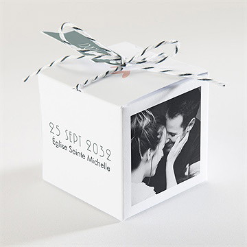 Boîte de dragées mariage petit pele mele - Dos de la boîte