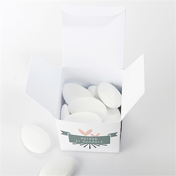 Boîte de dragées mariage petit pele mele - Intérieur de la boîte