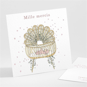 Remerciement naissance tendre berceau