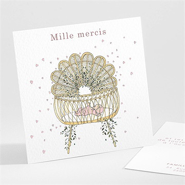 Remerciement naissance tendre berceau