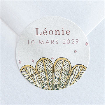 Sticker naissance tendre berceau