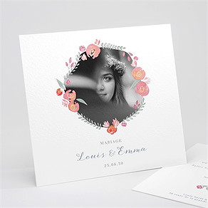 Faire-part mariage couronnés