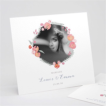 Faire-part mariage couronnés